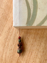 Load image into Gallery viewer, Forest Green Autumn Beaded Bookmark