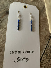 Load image into Gallery viewer, Lapis Lazuli Gemstone Crystal Earrings