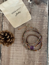 Load image into Gallery viewer, Amethyst Boho Wrap Bracelet