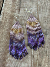 Load image into Gallery viewer, Lavender Dusk Fringe Earrings