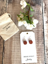Load image into Gallery viewer, Red Jasper Rose Crystal Earrings