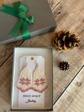 Load image into Gallery viewer, Pink Tourmaline Snowflake Fringe Earrings