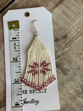 Load image into Gallery viewer, Pink Tourmaline Snowflake Fringe Earrings