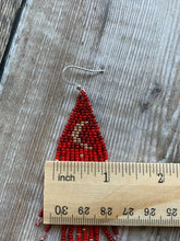 Load image into Gallery viewer, Strawberry Moon Fringe Earrings