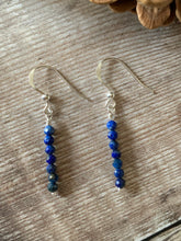 Load image into Gallery viewer, Lapis Lazuli Gemstone Crystal Earrings