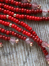 Load image into Gallery viewer, Strawberry Moon Fringe Earrings