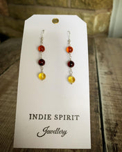 Load image into Gallery viewer, Amber Multicoloured Crystal Earrings