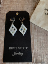Load image into Gallery viewer, First Snow Diamond Shaped Earrings