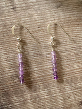 Load image into Gallery viewer, Amethyst Gemstone Crystal Earrings