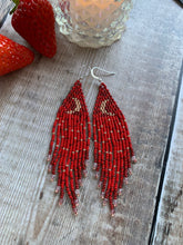 Load image into Gallery viewer, Strawberry Moon Fringe Earrings