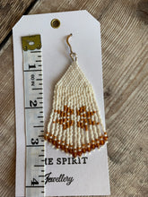 Load image into Gallery viewer, Cinnamon Stone Snowflake Fringe Earrings
