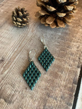 Load image into Gallery viewer, Evergreen Diamond Shaped  Earrings