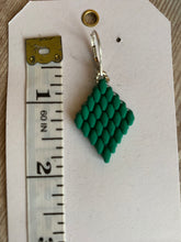 Load image into Gallery viewer, Forest Green Diamond Shaped Earrings