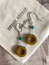 Load image into Gallery viewer, Arizona Turquoise Floral Earrings