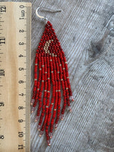Load image into Gallery viewer, Strawberry Moon Fringe Earrings