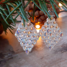 Load image into Gallery viewer, Clear Glass Diamond Shaped Earrings