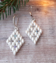 Load image into Gallery viewer, First Snow Diamond Shaped Earrings