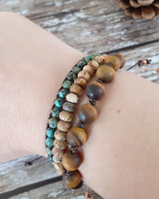 Load image into Gallery viewer, Tigers Eye Leather Bracelet
