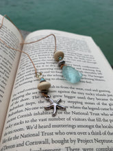 Load image into Gallery viewer, Sea Glass &amp; Starfish Beaded Bookmark
