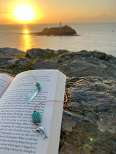 Load image into Gallery viewer, Dolphin &amp; Sea Glass Beaded Bookmark
