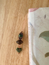 Load image into Gallery viewer, Forest Green Autumn Beaded Bookmark
