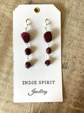 Load image into Gallery viewer, Ruby Natural Crystal Earrings
