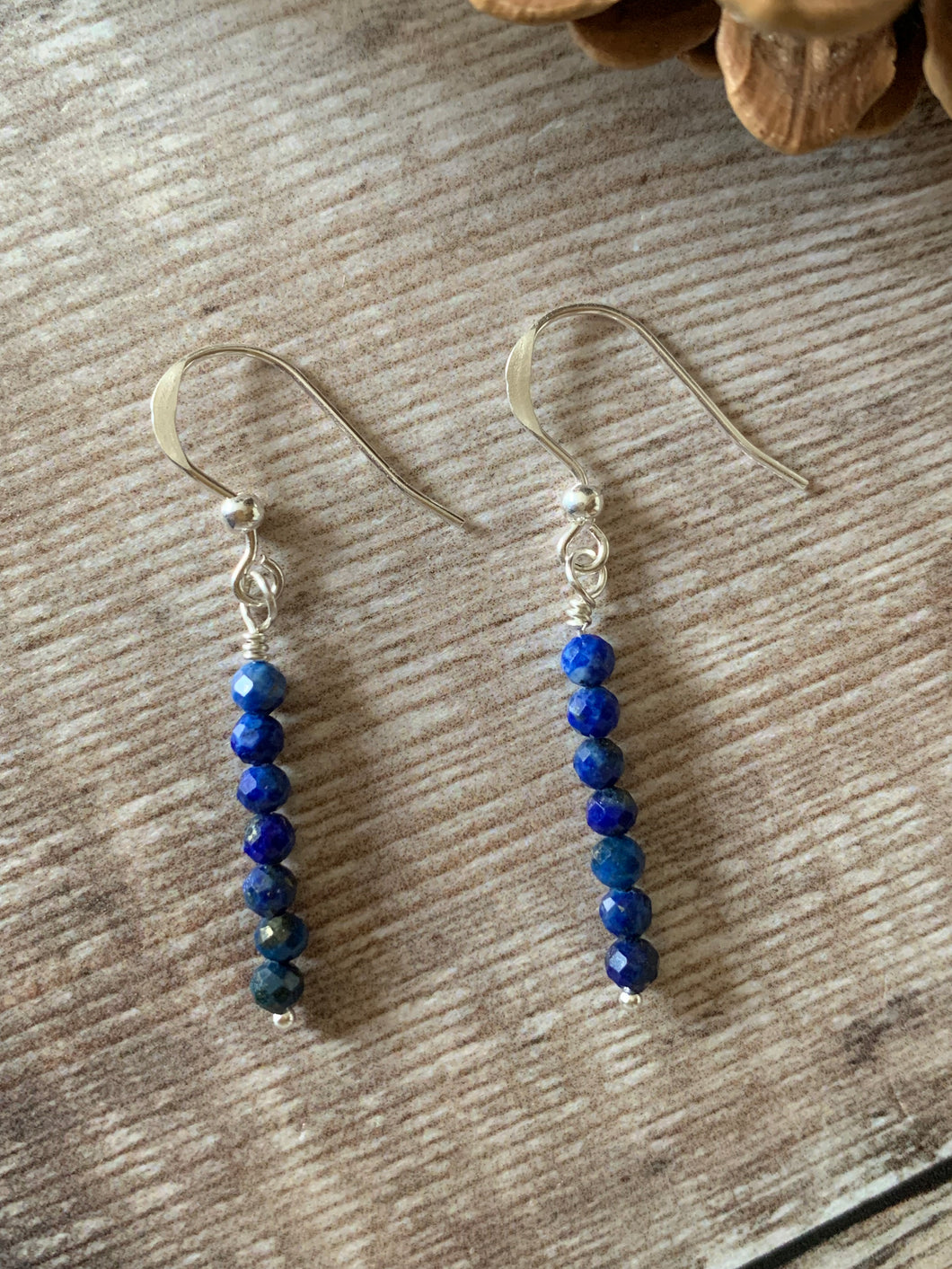 Lapis Lazuli Gemstone Crystal Earrings