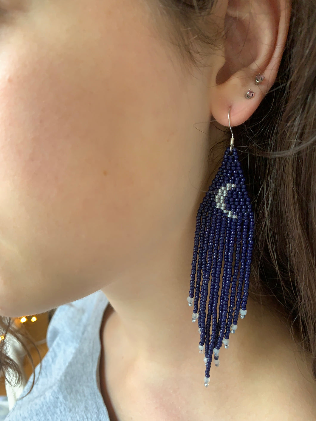 Midnight Blue Moon Earrings