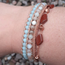 Load image into Gallery viewer, Moon Goddess Crystal Leather  Bracelet
