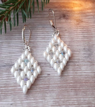 Load image into Gallery viewer, First Snow Diamond Shaped Earrings
