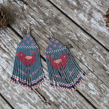 Load image into Gallery viewer, Pink Little Bird Fringe Earrings
